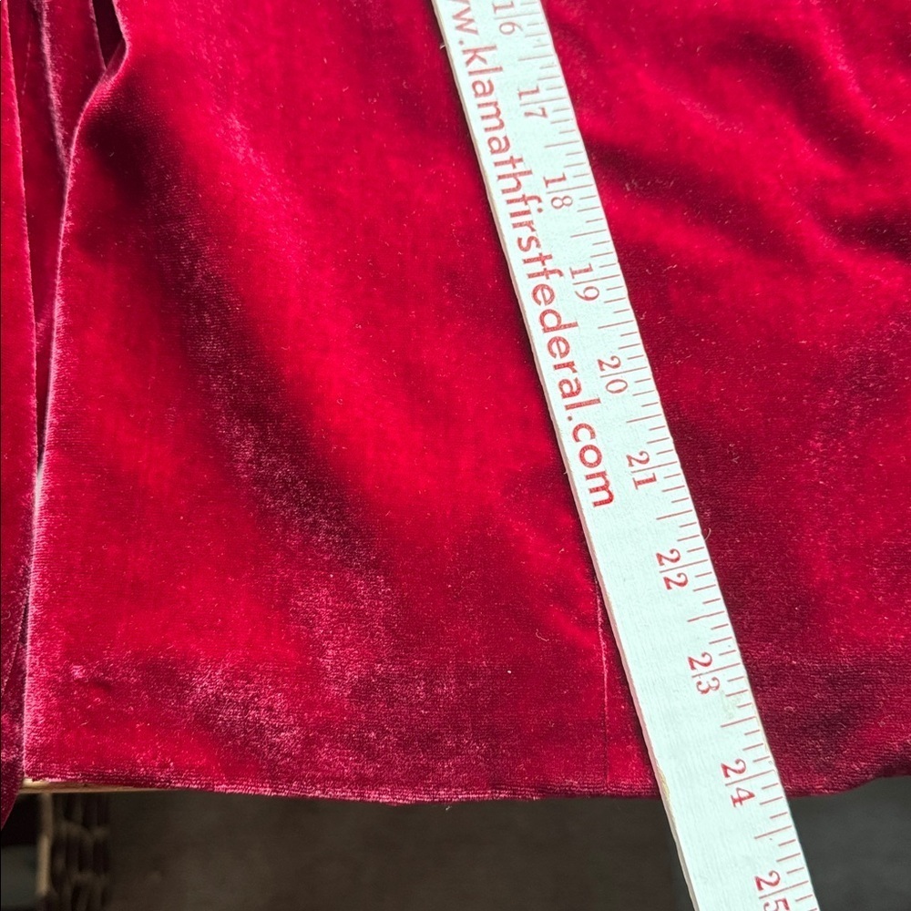 Vintage JM Collection Red Berry Velvet Velour  Fitted Blazer Jacket Womens 12 - Picture 7 of 8